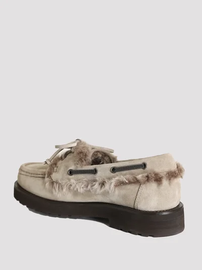 Лоферы цвет темно-бежевый — превью 4