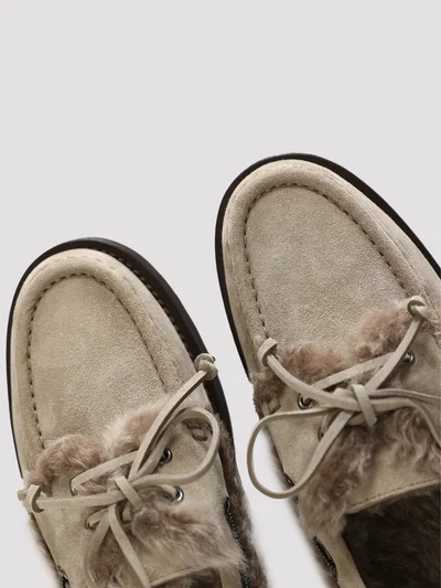 Лоферы цвет темно-бежевый — превью 5