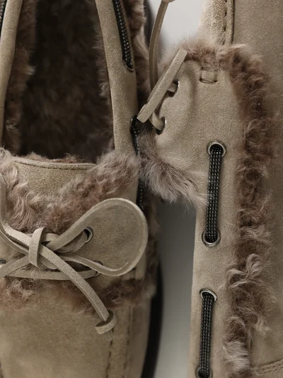 Лоферы цвет темно-бежевый — превью 6