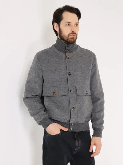 Куртка цвет серый — превью 2