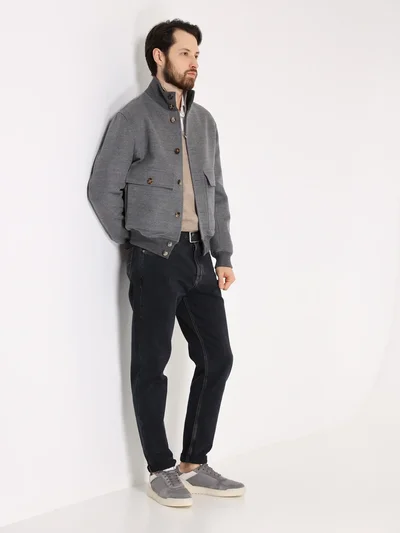 Куртка цвет серый — превью 3