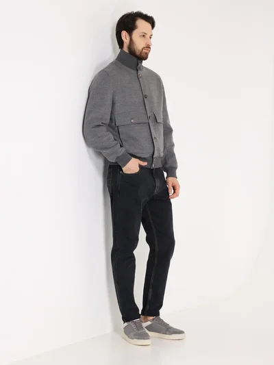 Куртка цвет серый — превью 5