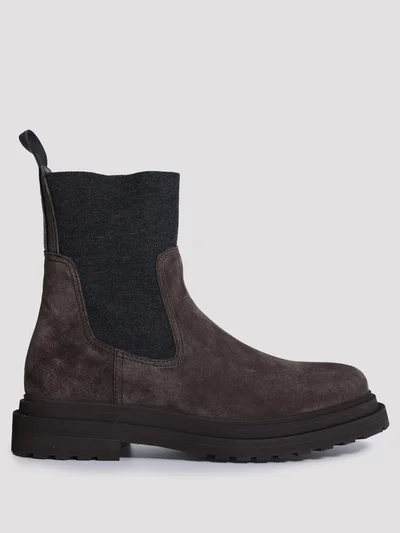 Ботинки цвет темно-коричневый — превью 1