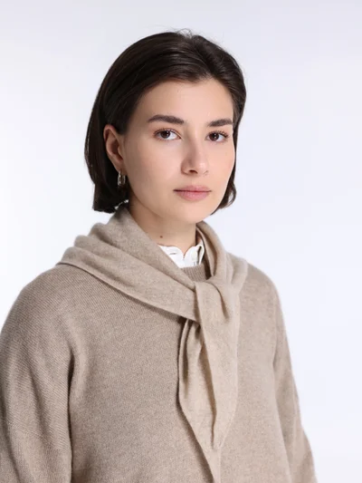 Шарф цвет бежевый — превью 2