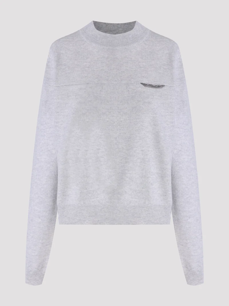 Свитер цвет светло-серый