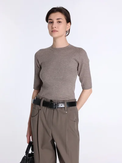 Джемпер цвет коричневый — превью 2