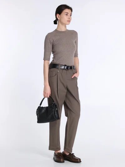 Джемпер цвет коричневый — превью 4