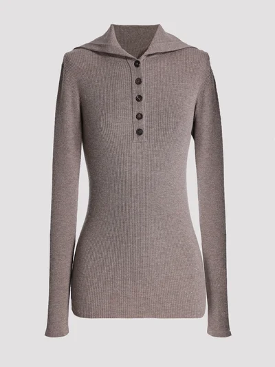 Джемпер цвет коричневый — превью 1