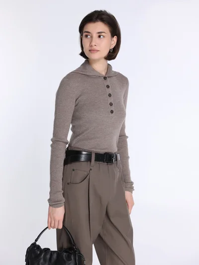 Джемпер цвет коричневый — превью 2