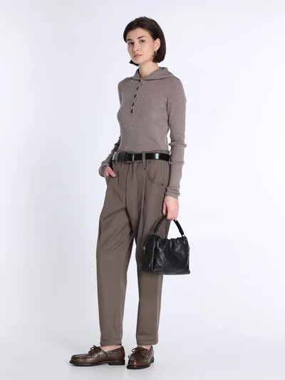 Джемпер цвет коричневый — превью 3