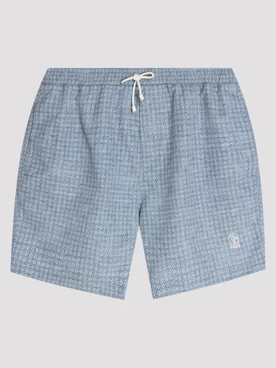 Шорты цвет голубой — превью 1