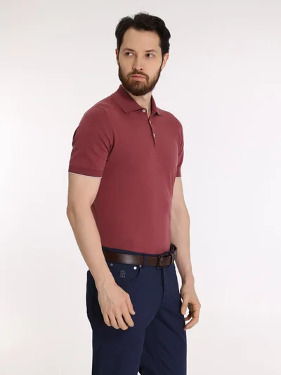 Поло цвет винный — превью 3