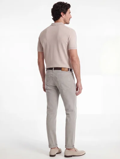 Поло цвет бежевый — превью 4