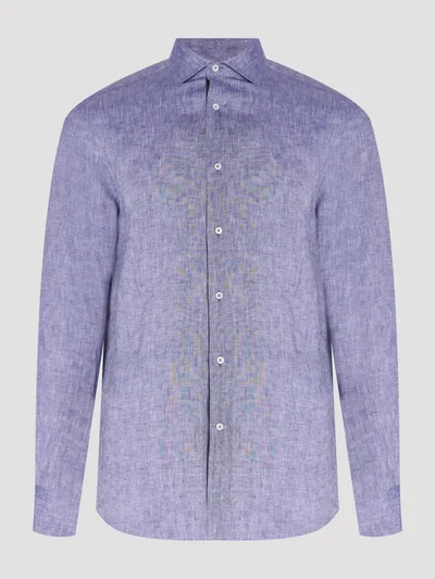 Рубашка цвет синий — превью 1