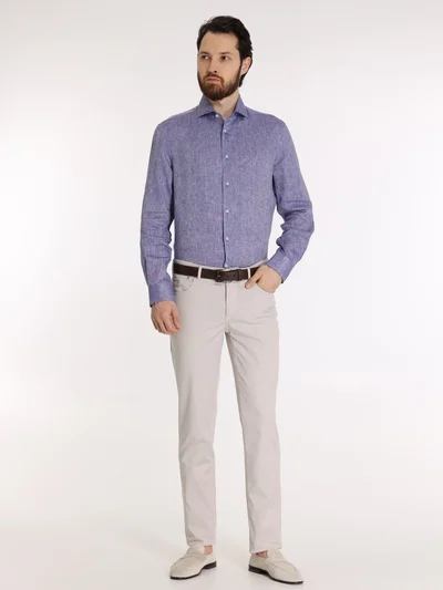 Рубашка цвет синий — превью 3