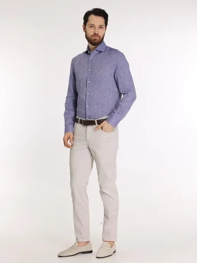 Рубашка цвет синий — превью 4