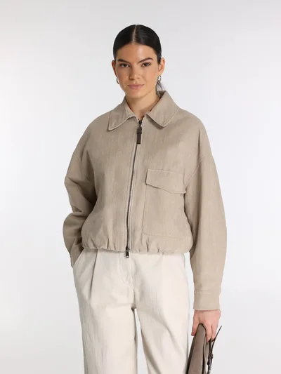 Куртка цвет бежевый — превью 2