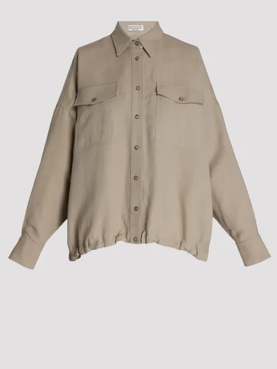 Рубашка цвет светло-бежевый — превью 1