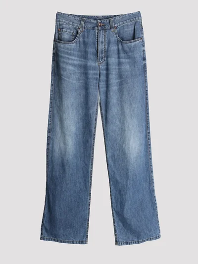 Джинсы цвет светло-синий — превью 1