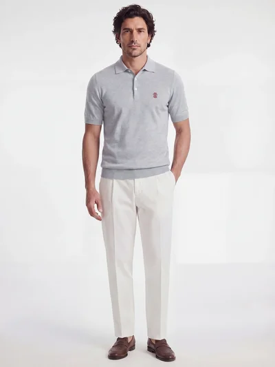 Поло цвет серый — превью 4