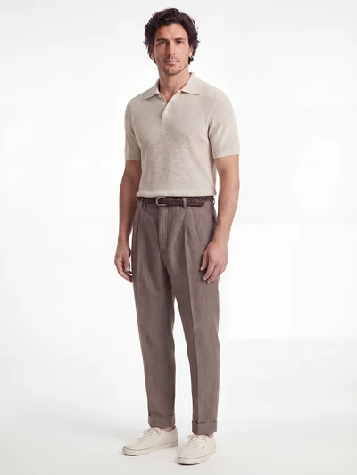 Поло цвет бежевый — превью 4