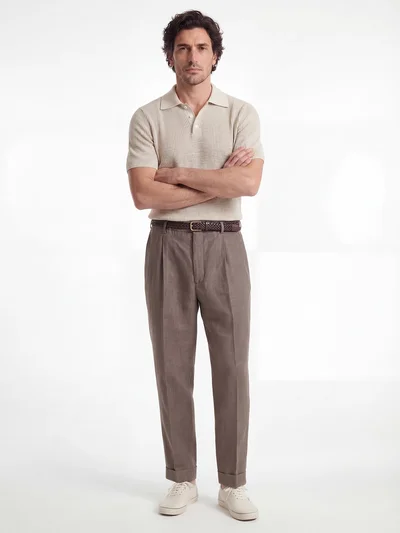 Поло цвет бежевый — превью 5