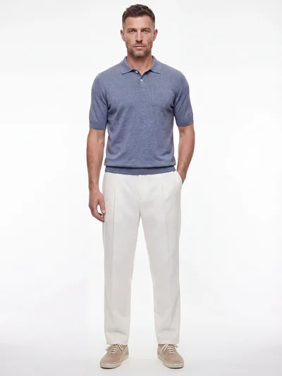 Поло цвет синий — превью 3