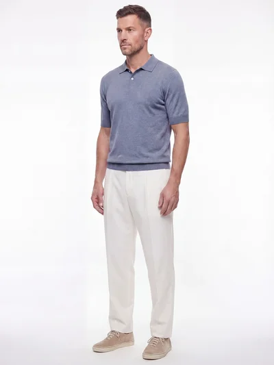 Поло цвет синий — превью 4