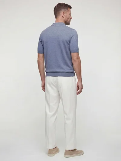 Поло цвет синий — превью 5