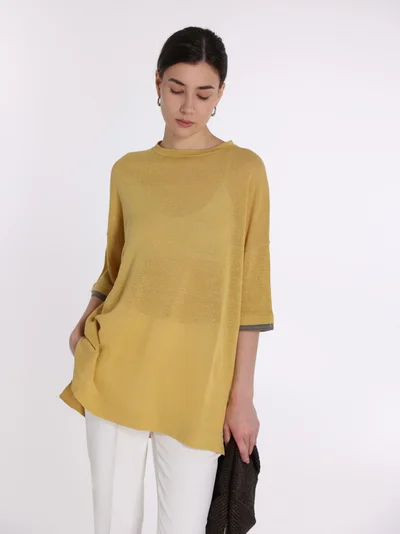 Джемпер цвет желтый — превью 5