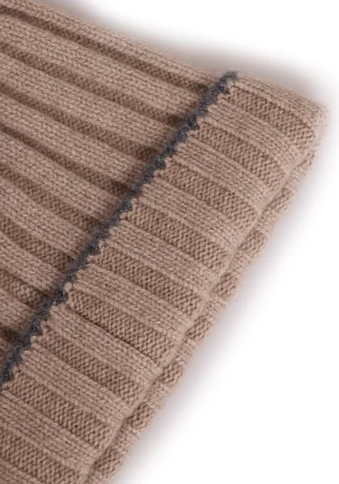 Шапка цвет бежевый — превью 3