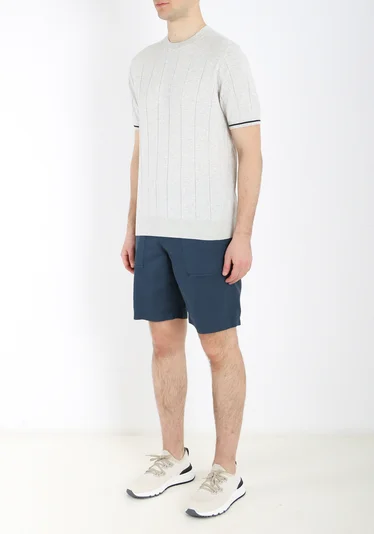 Шорты цвет синий — превью 3