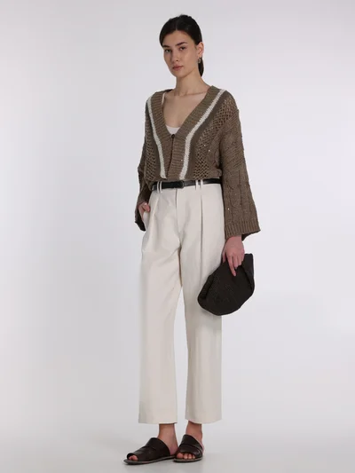 Кардиган цвет коричневый — превью 3