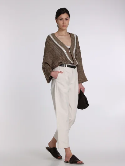 Кардиган цвет коричневый — превью 4