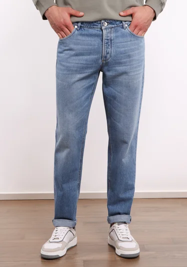 Джинсы цвет голубой — превью 3