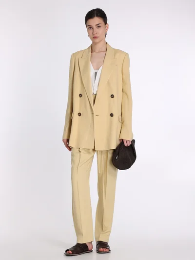 Брюки цвет бежево-желтый — превью 3