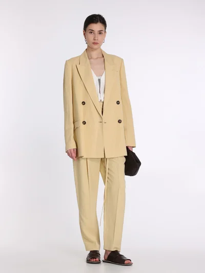 Брюки цвет бежево-желтый — превью 4