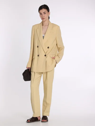 Брюки цвет бежево-желтый — превью 6