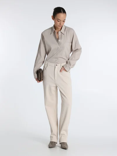 Джинсы цвет бежевый — превью 2