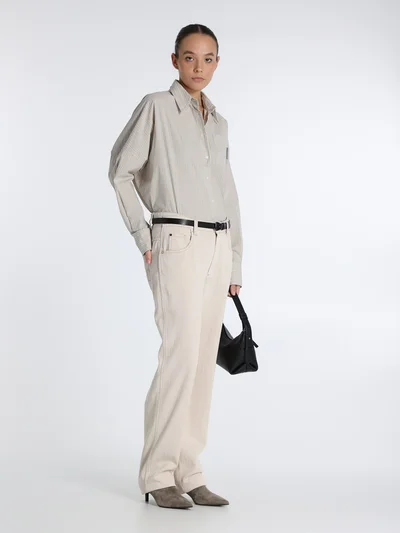 Джинсы цвет бежевый — превью 3