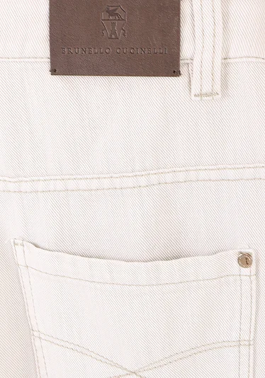 Джинсы цвет бежевый — превью 4