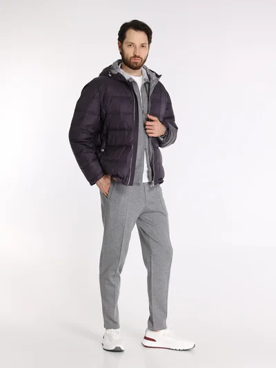 Пуховик цвет фиолетовый — превью 3