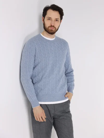 Джемпер цвет сине-голубой — превью 2