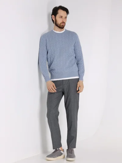 Джемпер цвет сине-голубой — превью 3