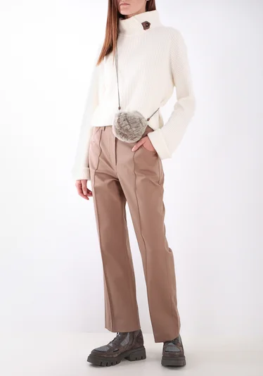 Брюки цвет натуральный — превью 3