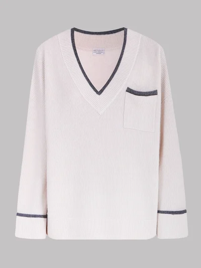 Пуловер цвет крем — превью 1