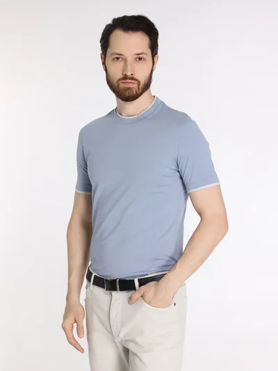 Футболка цвет голубой — превью 2