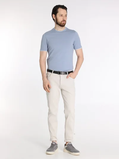 Футболка цвет голубой — превью 4