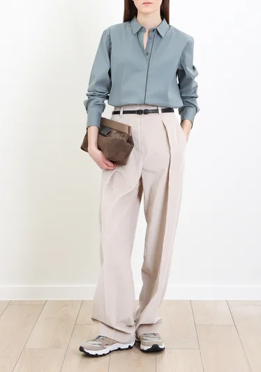 Рубашка цвет серо-синий — превью 2