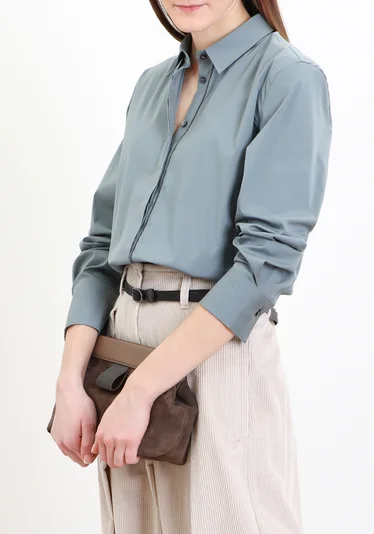 Рубашка цвет серо-синий — превью 3